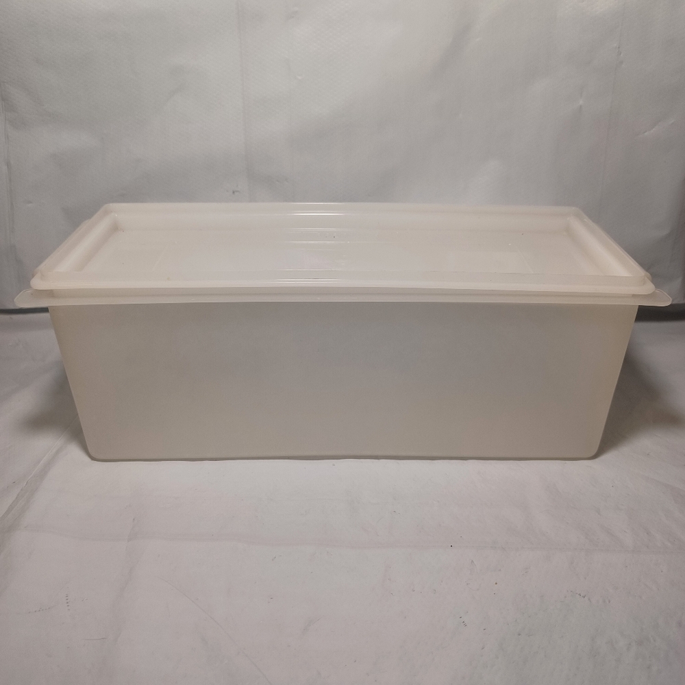 Vintage Tupperware 2 lb Cheese Box Container 518-2/519-1 Clear/white